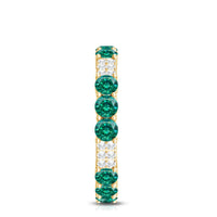 Certified Lab Grown Emerald Diamond Eternity Wedding Band