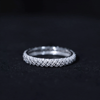Elegant Moissanite Wedding Band Ring With Certificate