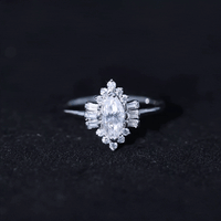 Marquise Cut Moissanite Antique Style Engagement Ring with Halo