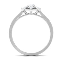 Vintage Inspired Moissanite Flower Engagement Ring