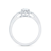 Vintage Style Oval Shaped Moissanite Halo Engagement Ring