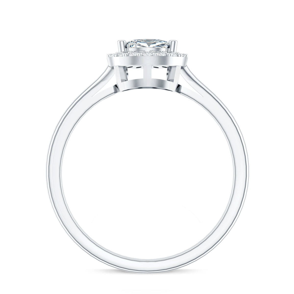 Brilliant cut 0.7 carat Moissanite teardrop engagement ring in rings category by Rosec Jewels, showcasing the sparkling gemstone and elegant design.