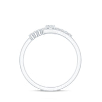 Round Cut Moissanite Promise Ring with Bypass Shank