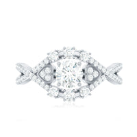 Designer Moissanite Beautiful Engagement Ring with Certificate