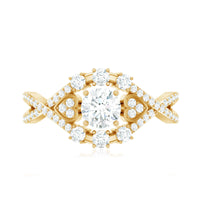 Designer Moissanite Beautiful Engagement Ring with Certificate