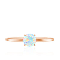 Natural Ethiopian Opal October Birthstone Ring