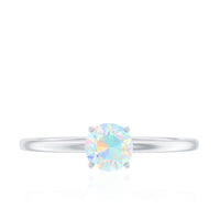 Natural Ethiopian Opal October Birthstone Ring