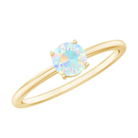 Natural Ethiopian Opal October Birthstone Ring