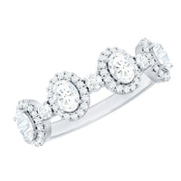 Designer Moissanite Anniversary Ring with Certificate