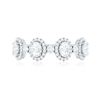 Designer Moissanite Anniversary Ring with Certificate