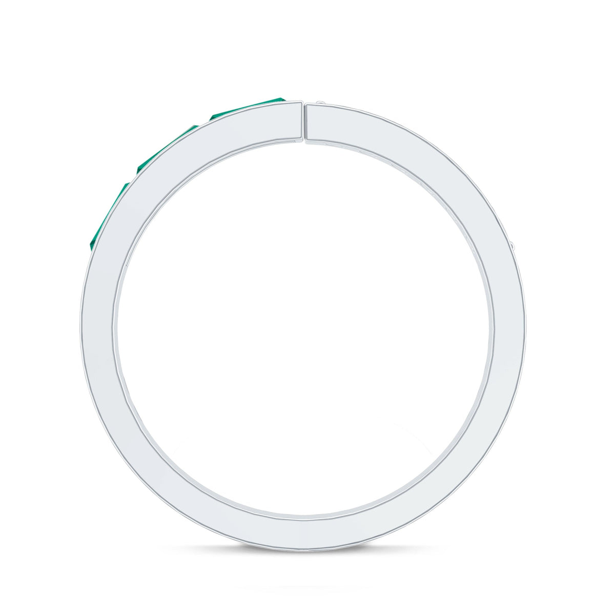 Certified Baguette Lab Grown Emerald Diamond Anniversary Band Ring