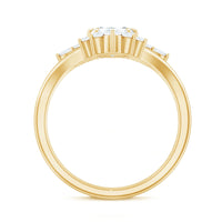 Designer Emerald Cut Moissanite Wedding Ring Set for Women