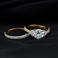 Certified 2 Carat Moissanite Engagement Ring with Enhancer