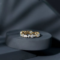 Certified Moissanite Designer Wedding Band Ring For Women
