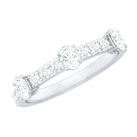 Natural Diamond Half Eternity Band Ring