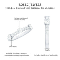 Natural Diamond Half Eternity Band Ring
