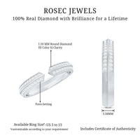 Certified Natural Diamond Anniversary Ring in Cuff Style