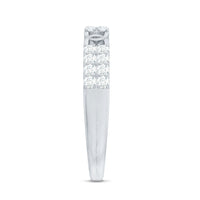 Certified Moissanite Interlocking Wedding Band
