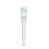 Certified Moissanite Half Eternity Stackable Band Ring