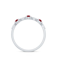 Real Ruby Diamond Half Eternity for Women