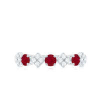 Real Ruby Diamond Half Eternity for Women
