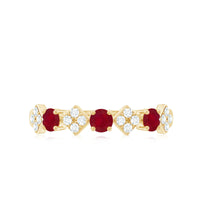 Real Ruby Diamond Half Eternity for Women