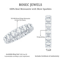 Half Eternity Style Moissanite Infinity Wedding Band