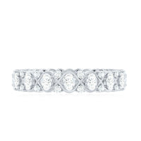 Half Eternity Style Moissanite Infinity Wedding Band