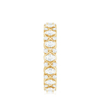 Half Eternity Style Moissanite Infinity Wedding Band