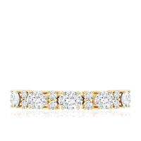 Certified Moissanite East West Eternity Band