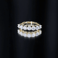 Shared Prong Set Round Moissanite Designer Wedding Band