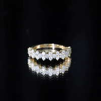 Natural Diamond Half Eternity Wedding Band with Certificate