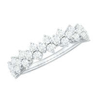 Natural Diamond Half Eternity Wedding Band with Certificate