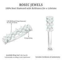Natural Diamond Half Eternity Wedding Band with Certificate