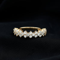Natural Diamond Half Eternity Wedding Band with Certificate