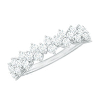 Round Moissanite Cluster Eternity Wedding Band