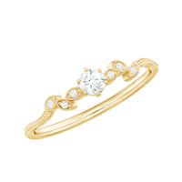 Nature Inspired Diamond Flower Ring for Proposal