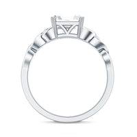 Asscher Cut 3 Carat Moissanite Celtic Knot Engagement Ring