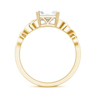 Asscher Cut 3 Carat Moissanite Celtic Knot Engagement Ring