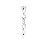 Certified Real Diamond Heart Promise Ring with Braided Shank