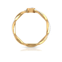 Certified Real Diamond Heart Promise Ring with Braided Shank
