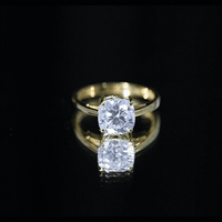 3 CT Cushion Cut Certified Moissanite Solitaire Engagement Ring