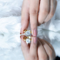 3 CT Cushion Cut Certified Moissanite Solitaire Engagement Ring