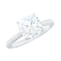 3 CT Certified Moissanite Cushion Cut Engagement Ring