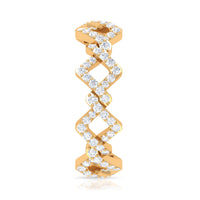 Zircon Twisted Stackable Eternity Ring