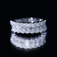 Baguette and Round Cut Zircon Braided Anniversary Ring