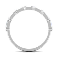 Minimal Simulated Diamond Stackable Wedding Band