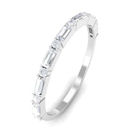 Minimal Simulated Diamond Stackable Wedding Band