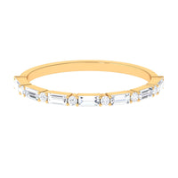 Minimal Simulated Diamond Stackable Wedding Band