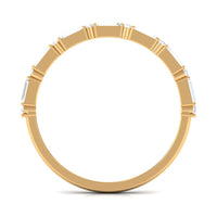 Minimal Simulated Diamond Stackable Wedding Band